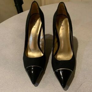 Loft Black Patent/Suede Pumps sz 9.5 M